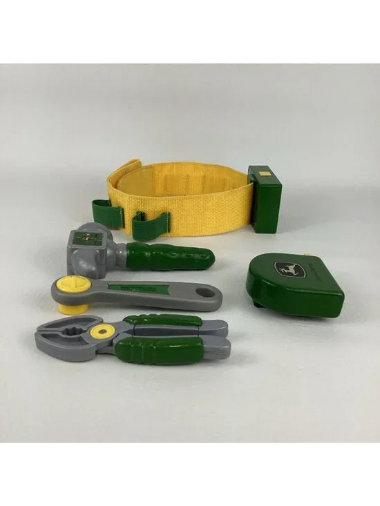 John Deere Deluxe Talking Tool Belt Kids Toys Hammer Tape Measure Pretend Play - Picture 5 of 8